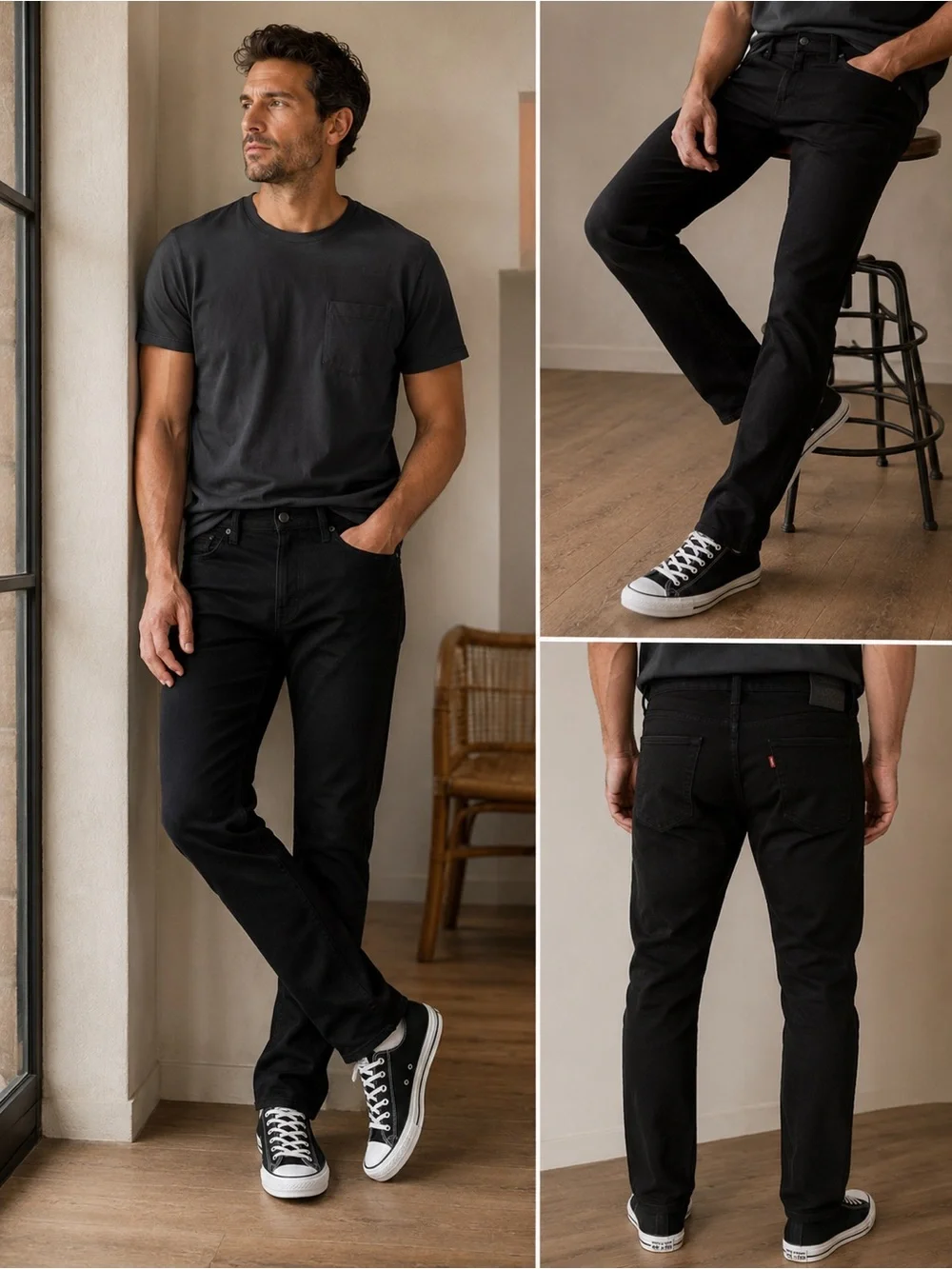 Levi’s 511 Slim Fit Jeans Men’s 36x29 Black Stretch Denim Classic